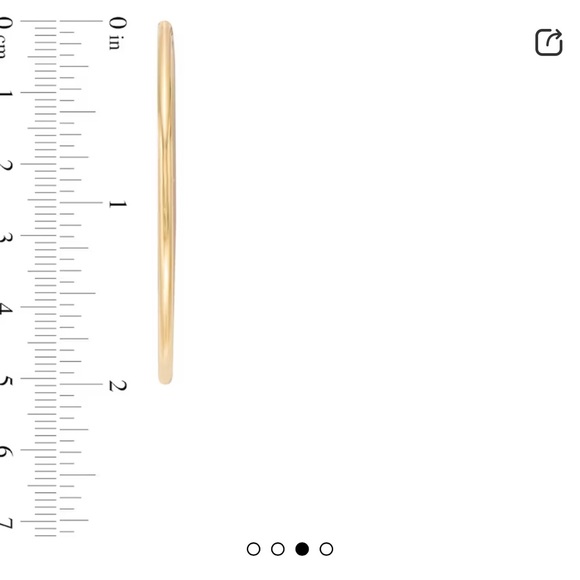 Italian Gold 50.0mm Continuous Tube Hoop Earrings in 14K Gold - NWT - Picture 3 of 3